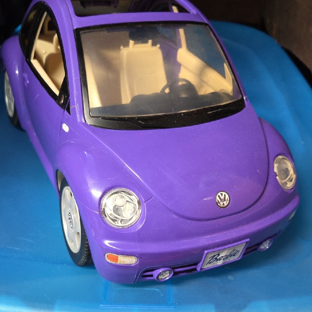 Vinyage Barbie Vibrant Purple Convertible Toy Car